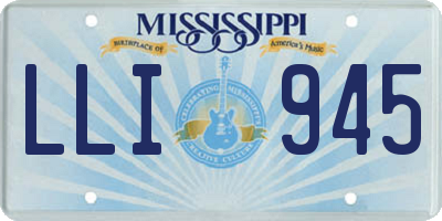 MS license plate LLI945