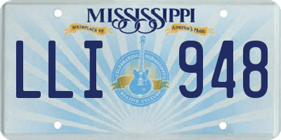 MS license plate LLI948