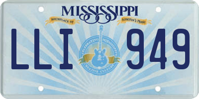 MS license plate LLI949