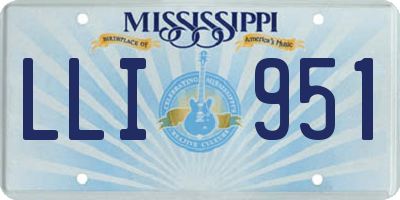 MS license plate LLI951