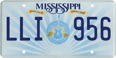 MS license plate LLI956
