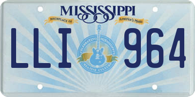 MS license plate LLI964