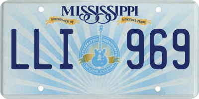 MS license plate LLI969