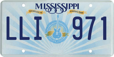 MS license plate LLI971
