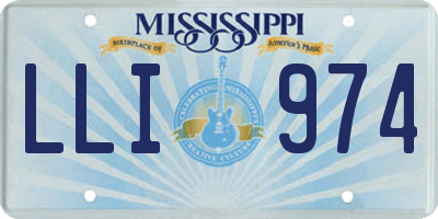 MS license plate LLI974