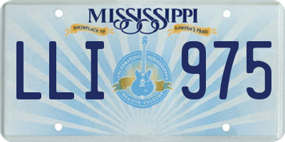MS license plate LLI975