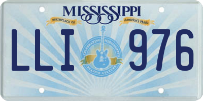MS license plate LLI976