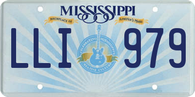 MS license plate LLI979