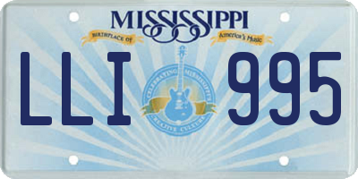 MS license plate LLI995