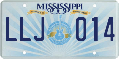 MS license plate LLJ014