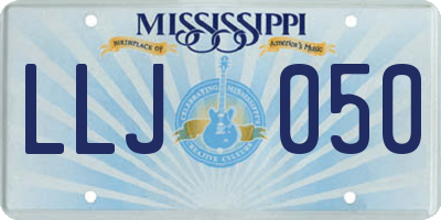 MS license plate LLJ050