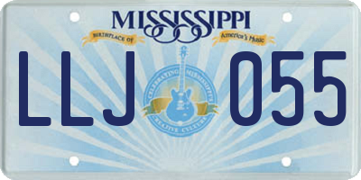 MS license plate LLJ055