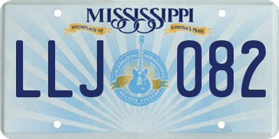 MS license plate LLJ082