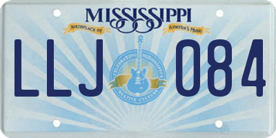 MS license plate LLJ084