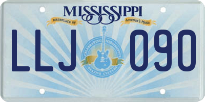 MS license plate LLJ090