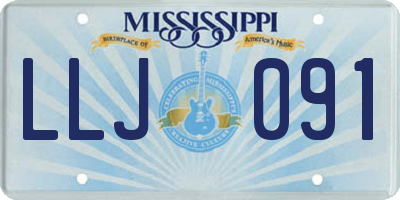 MS license plate LLJ091