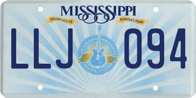 MS license plate LLJ094