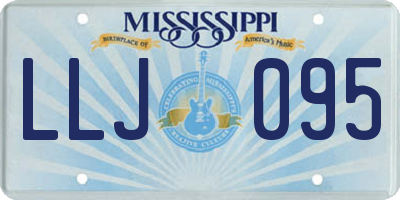 MS license plate LLJ095