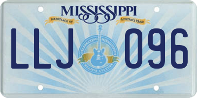 MS license plate LLJ096