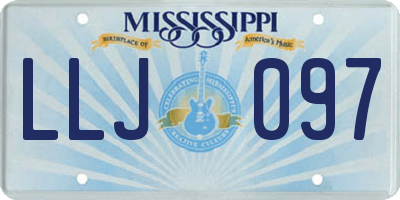 MS license plate LLJ097