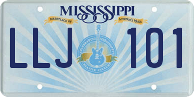 MS license plate LLJ101