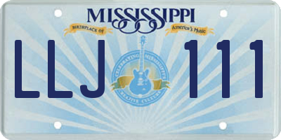 MS license plate LLJ111