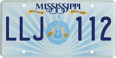 MS license plate LLJ112