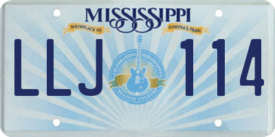 MS license plate LLJ114