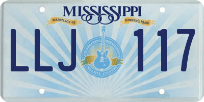 MS license plate LLJ117