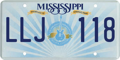 MS license plate LLJ118