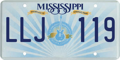 MS license plate LLJ119