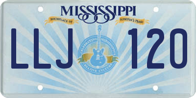 MS license plate LLJ120