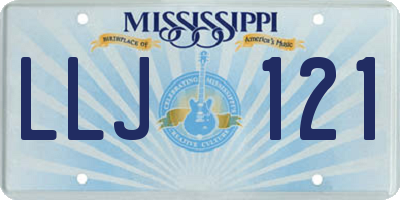 MS license plate LLJ121