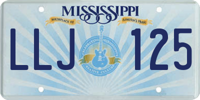 MS license plate LLJ125