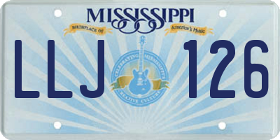 MS license plate LLJ126