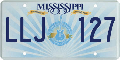MS license plate LLJ127