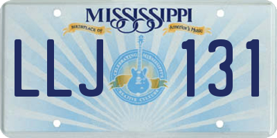 MS license plate LLJ131