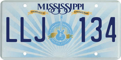MS license plate LLJ134