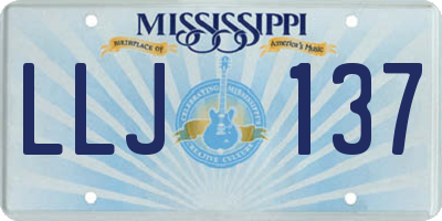 MS license plate LLJ137
