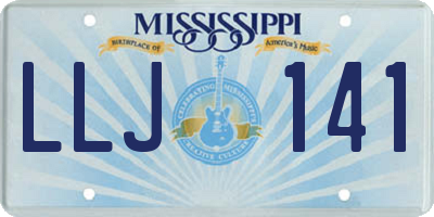 MS license plate LLJ141