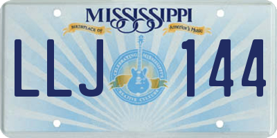 MS license plate LLJ144