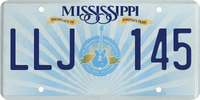 MS license plate LLJ145