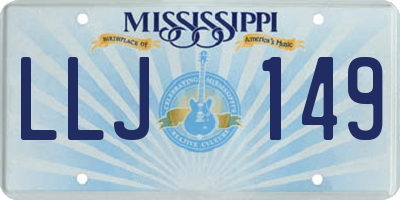 MS license plate LLJ149