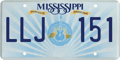 MS license plate LLJ151