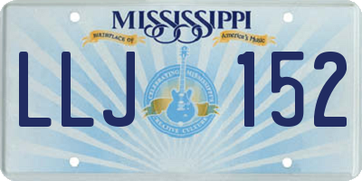 MS license plate LLJ152