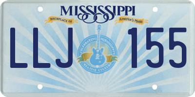 MS license plate LLJ155