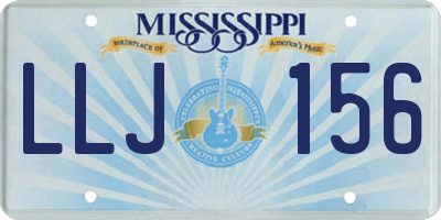 MS license plate LLJ156