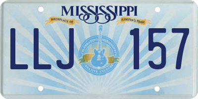 MS license plate LLJ157