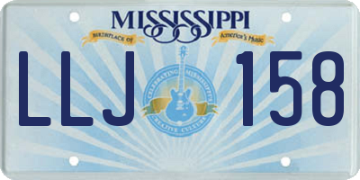 MS license plate LLJ158