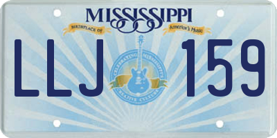 MS license plate LLJ159
